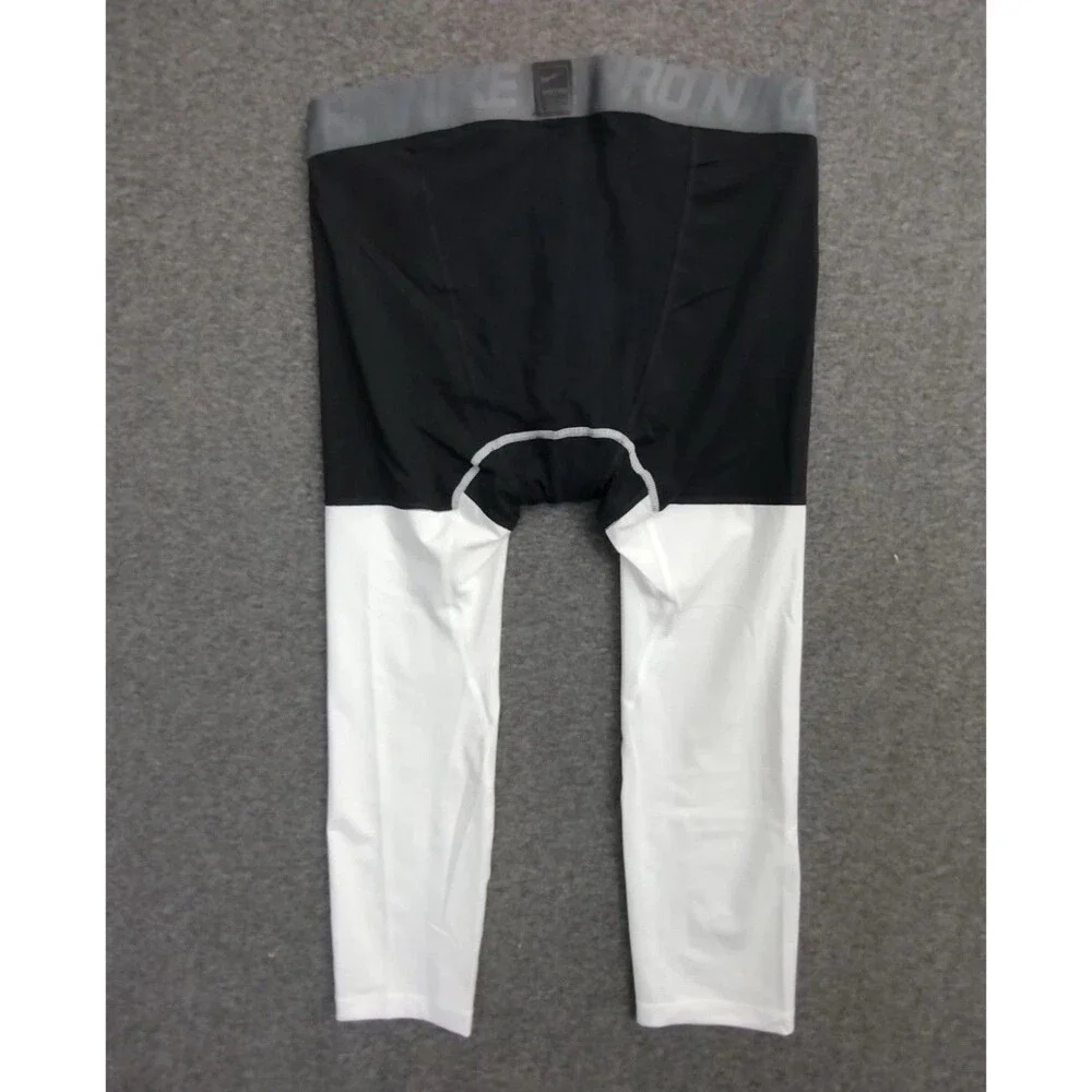 Nike Pro NBA Player Issued 3/4 Compression Tights Black/White AT9764-011 Mens XL